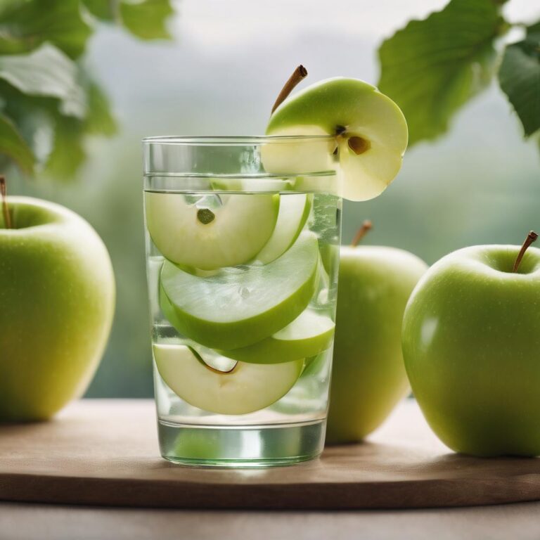 Bajar de peso con Agua con rodajas de manzana verde, conoce sus beneficios y cómo prepararlo
