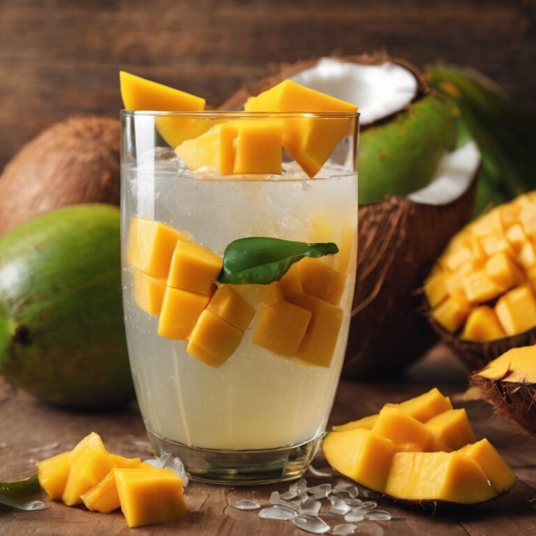 Bajar de peso con Agua de coco con rodajas de mango, conoce sus beneficios y cómo prepararlo