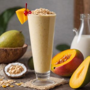 Bajar de peso con Batido de mango, coco y avena, conoce sus beneficios y cómo prepararlo