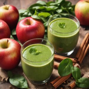 Bajar de peso con Batido de manzana, canela y espinacas, conoce sus beneficios y cómo prepararlo