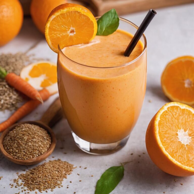 Bajar de peso con Batido de naranja, zanahoria y linaza, conoce sus beneficios y cómo prepararlo