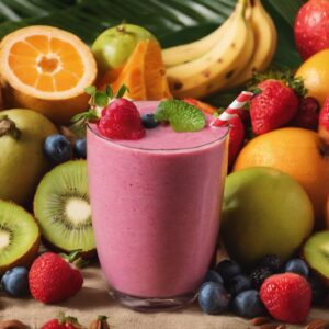 Bajar de peso con Smoothie de frutas tropicales, yogur y chía, conoce sus beneficios y cómo prepararlo