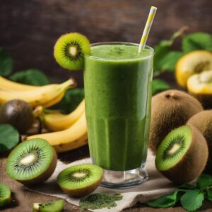Bajar de peso con Smoothie de kiwi, plátano y espirulina, conoce sus beneficios y cómo prepararlo