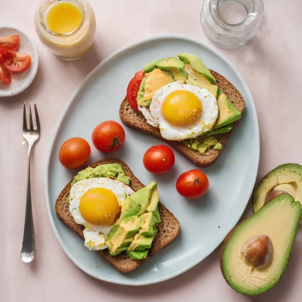Desayuno saludable para bajar de peso con Tostada integral con aguacate, huevo pochado y pimienta negra
