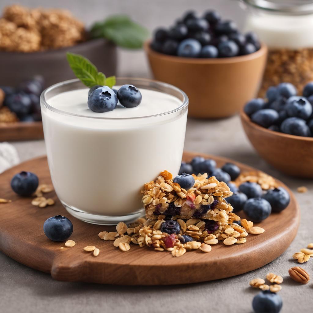 Desayuno saludable para bajar de peso con Yogur natural con granola sin azúcar y rodajas de plátano